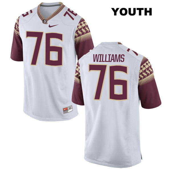 Youth NCAA Nike Florida State Seminoles #76 Arthur Williams College White Stitched Authentic Football Jersey FVC7869AL